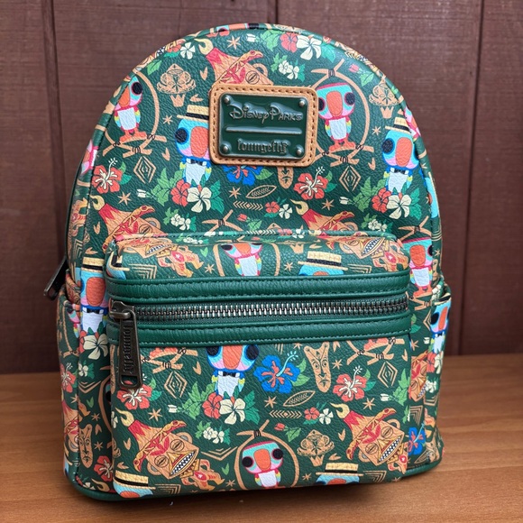 Disney Handbags - Disney Parks Loungefly 2022 Enchanted Tiki Room Tropical Green Backpack